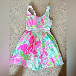 Lilly Pulitzer Pink, Green & White Floral Sundress